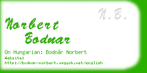 norbert bodnar business card
