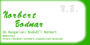 norbert bodnar business card